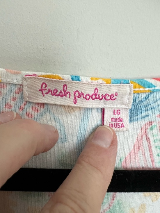 Fresh Produce Colorful Beach Print Cotton Dress Size L - Picture 3 of 5